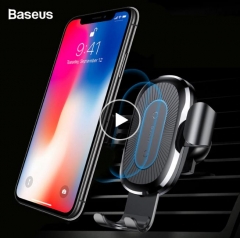 Baseus Car Qi Wireless Charger Fast Charge Automatic Locking