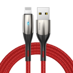 Baseus Data Cable(With An Indicator Lamp)USB For iPhone 2.4A 1M