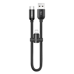 Baseus U-shaped Portable Data Cable 23cm Black Suitable for Type-C devices/iPhone devices