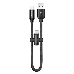 Baseus U-shaped Portable Data Cable 23cm Black Suitable for Type-C devices/Micro devices